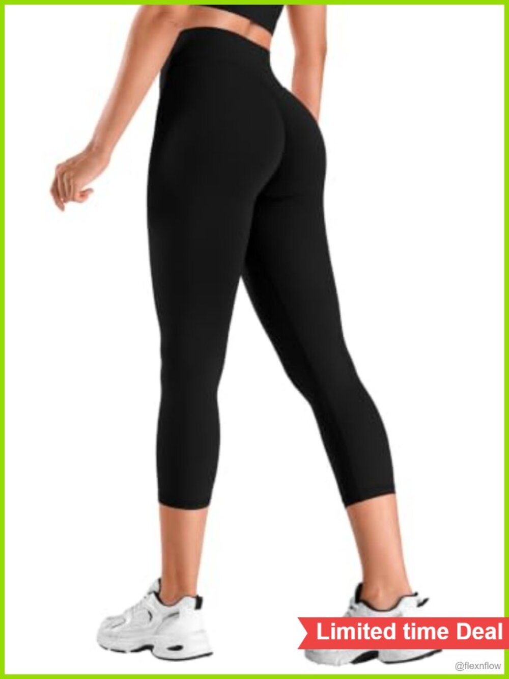 Capri Leggings High Rise No Front Seam Yoga Pants 21 Inseam